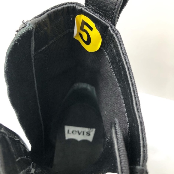Levis black military style ankle boots - Picture 5 of 7